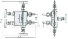 Structure of WF1/2 5-Valve Manifold pic 2 