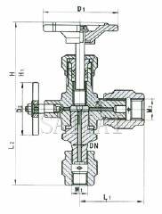 Structure of J29 Angle Pressure Gauge Valve 