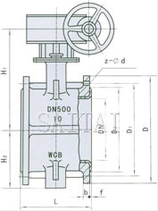 D341F46/F3-10/10C/10P  ANSI:150Lb结构图