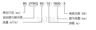 JYWQ、JPWQ系列自动搅匀排污泵型号说明