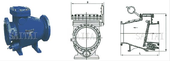 HH44(Z/X)、HH44(X/T/H)微阻缓闭止回阀外形尺寸图